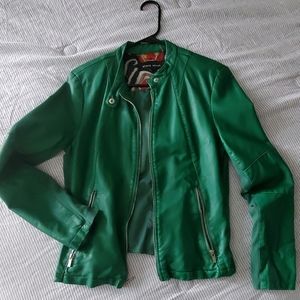 Vegan leather moto jacket